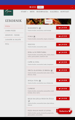 Pizzeria Marino Zagreb Screenshot 2