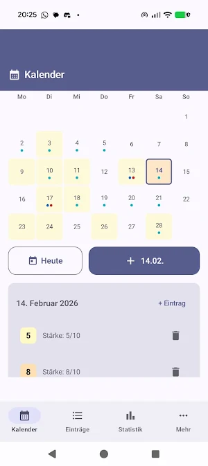 Kopfschmerz & Migräne Tracker Screenshot 0