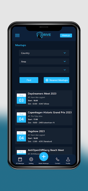 Drivemeetups Screenshot 1