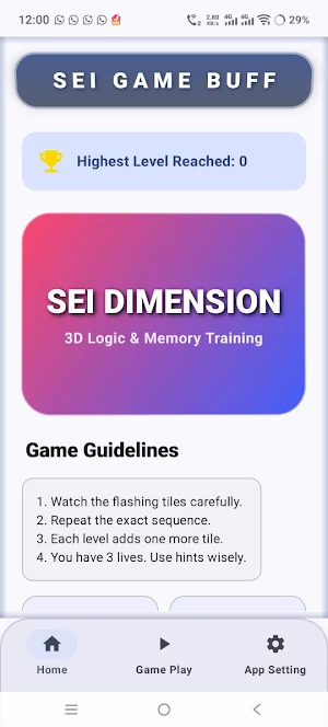 SEI GAME BUFF Screenshot 1