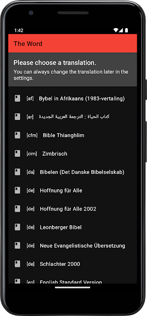 bible2net app Screenshot 0