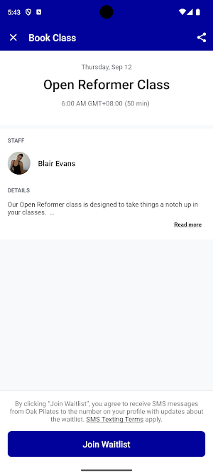 Oak Pilates Screenshot 2