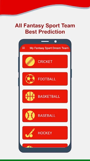My Fantasy Sport Dream Team Screenshot 1