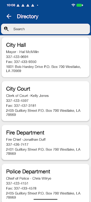 City of Westlake, Louisiana Screenshot 1