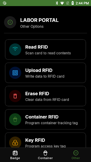RFID Badge Registration Screenshot 3