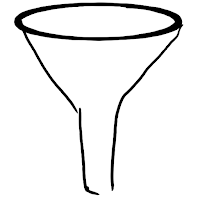 Funnel: words into head