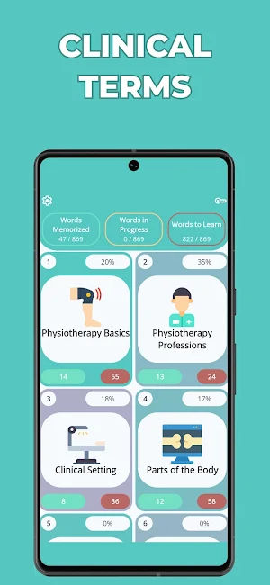 English & Physiotherapy: Terms Screenshot 1