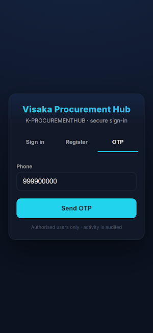 Visaka Procurement Hub Screenshot 3