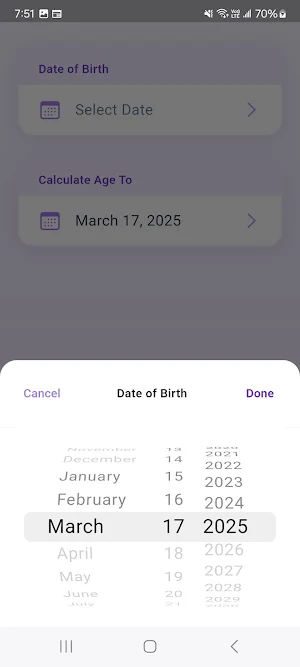 Age Calculator Screenshot 1