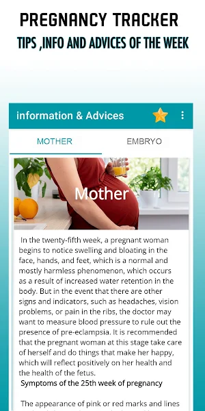 Embryo growth: track Pregnancy Screenshot 1