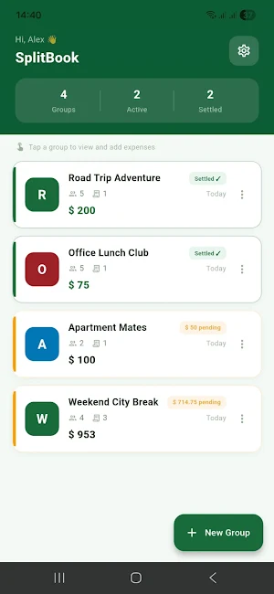 SplitBook - Split Bills Easy Screenshot 1