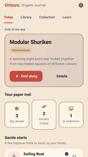 Orizuru: Origami Journal Screenshot 0