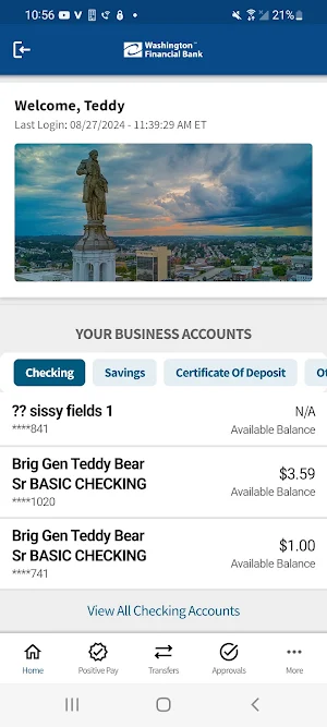 Washington Financial Business Screenshot 1