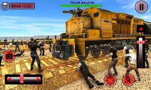 US Army Train Shooting The Walking Zombie Game Screenshot 0