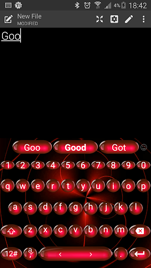 Keyboard Theme Spheres Red Screenshot 1