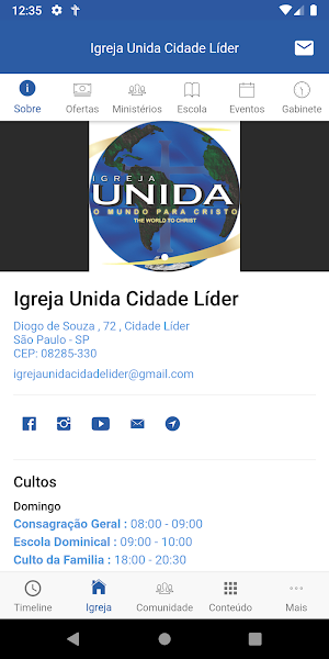 Igreja Unida Cidade Líder Screenshot 2