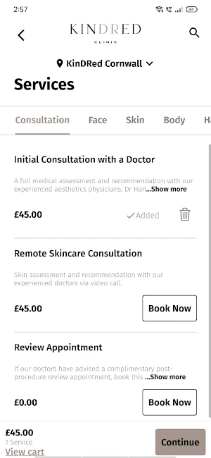 kinDRed clinic Screenshot 2