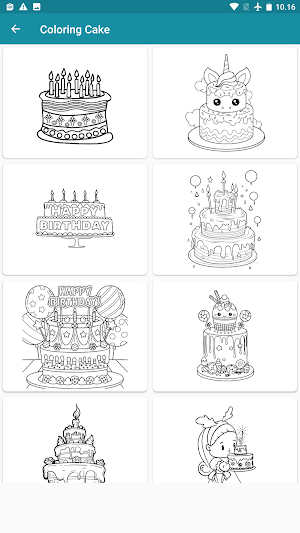 Birthday Cake Coloring Book Screenshot 3