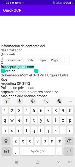 QuickOCR Screenshot 2