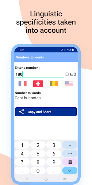 Numbers to words Screenshot 1