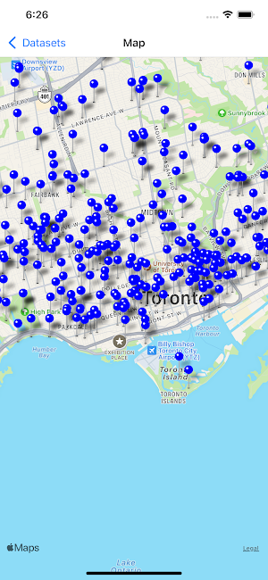 Toronto Data Screenshot 1