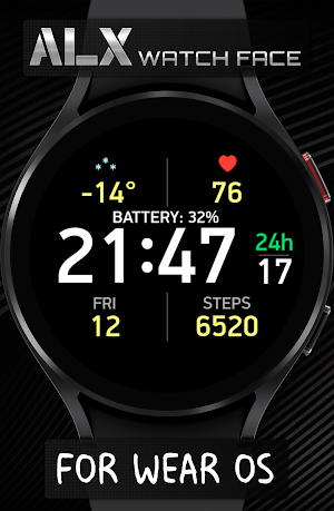 ALX03 Digital Color Watch Face Screenshot 0