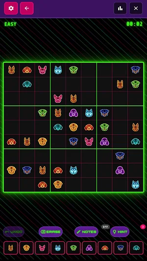 Neon Sudoku — Glow Puzzle Game Screenshot 2
