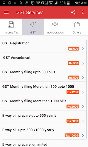 Intaxseva - ITR GST App Screenshot 2