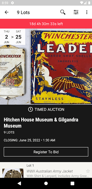 David G Smith Auctions Screenshot 1