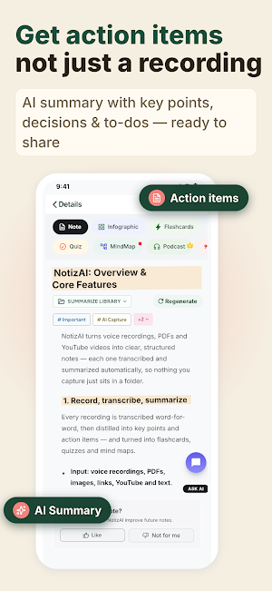 NotizAI: AI Notes & Recorder Screenshot 1