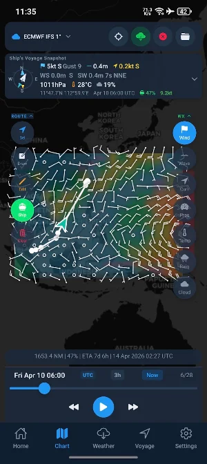 SailorSoft Weather Routeing Screenshot 2