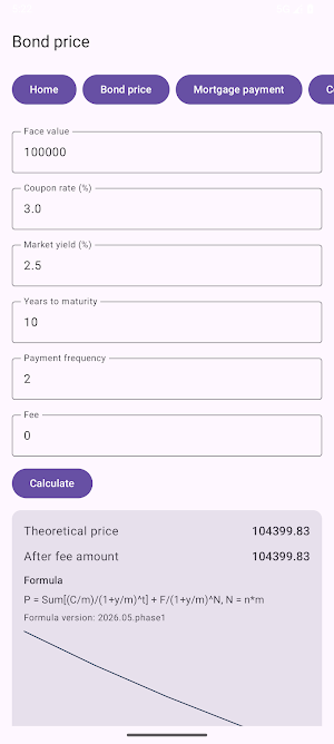 Formula Finance Calculator Screenshot 1