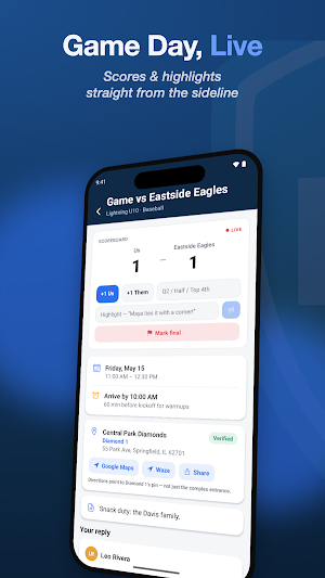 TeamHQ: Youth Sports Teams Screenshot 1