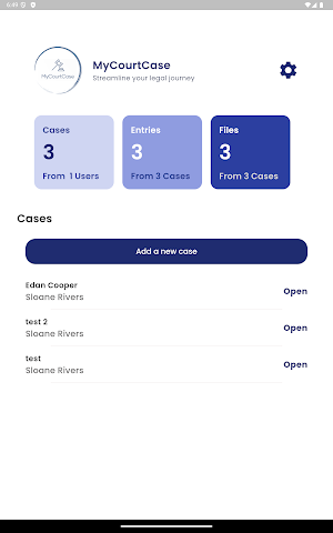 MyCourtCase Screenshot 2