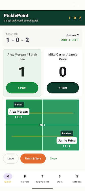 PicklePoint Scorekeeper Screenshot 2