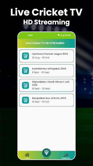 Live Cricket TV HD Streaming Screenshot 3