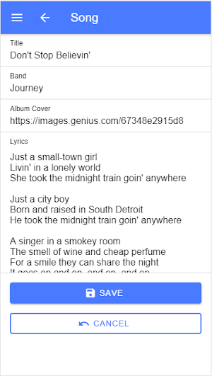 Lyric Teleprompter Screenshot 1