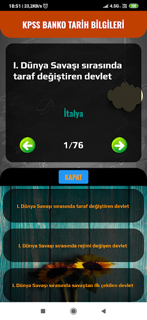 KPSS TARİH BANKO SORULAR Screenshot 1