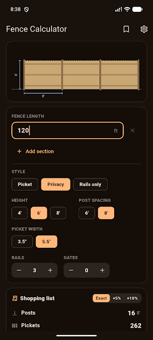 Fence Calculator Screenshot 0
