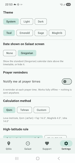 Shia Prayer Times & Qibla Screenshot 2