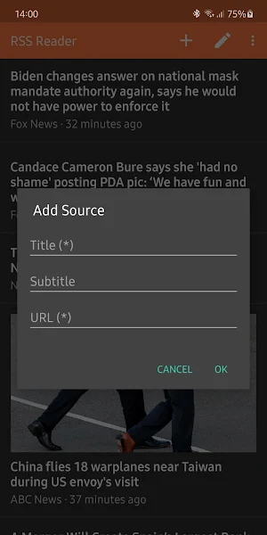 RSS Reader Edge Screenshot 2