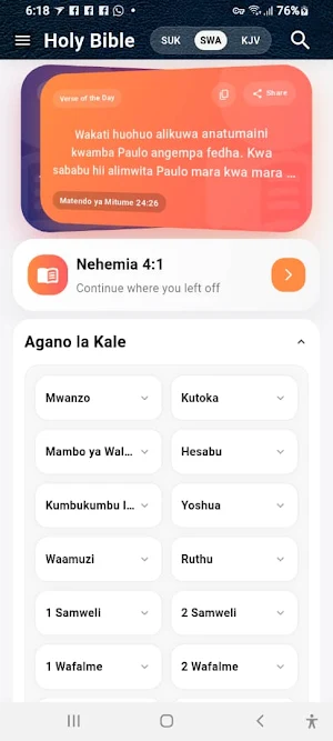Biblia Takatifu - One Word Screenshot 0