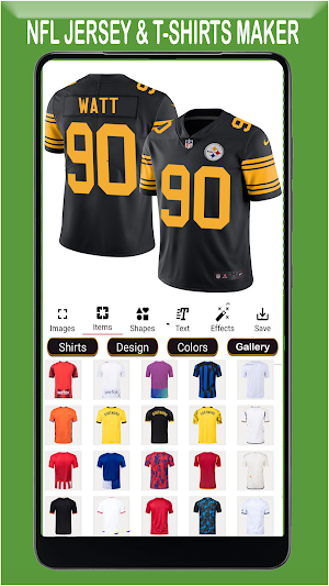 NFL jersey Maker - T-Shirts Screenshot 1