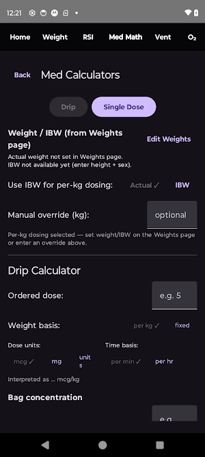 Critical Care Tools Screenshot 1