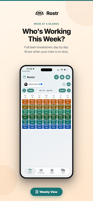 Rostr - Roster Sharing Screenshot 1