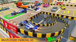 Police Multi Level Formula Car Parking Games Screenshot 3