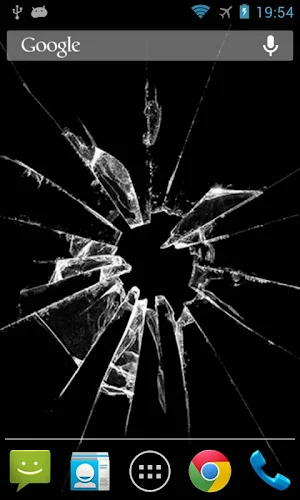Shake! Cracked Screen Live Wallpaper (Simulation) Screenshot 1