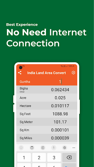 India Land Area Converter Screenshot 3