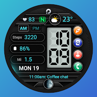 PRADO 62 Digital Watch Face