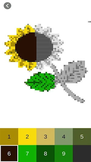SunFlower Color by Number-Flower PixelArt Coloring Screenshot 1